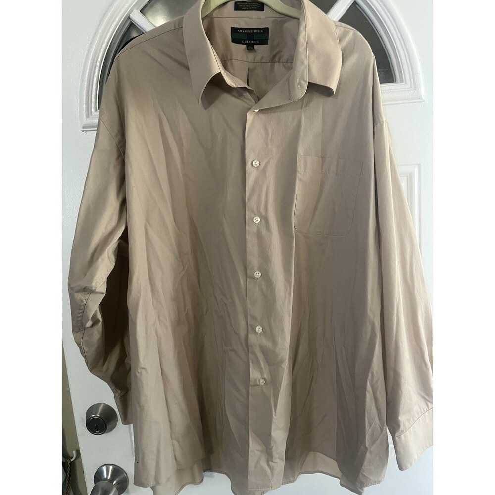 Alexander Julian Colours Dress Shirt Men’s Size 2XL Color Beige 18-18 1 /2 34/35